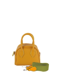2 Toned Fashion Satchel Bag LHU506-Z MUSTARD